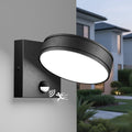 360° Adjustable Motion Sensor LED Outdoor Wall Sconce, 1500LM Frameless Solid Aluminum Waterproof Exterior Light for Porch, Garage, Entryway, Patio