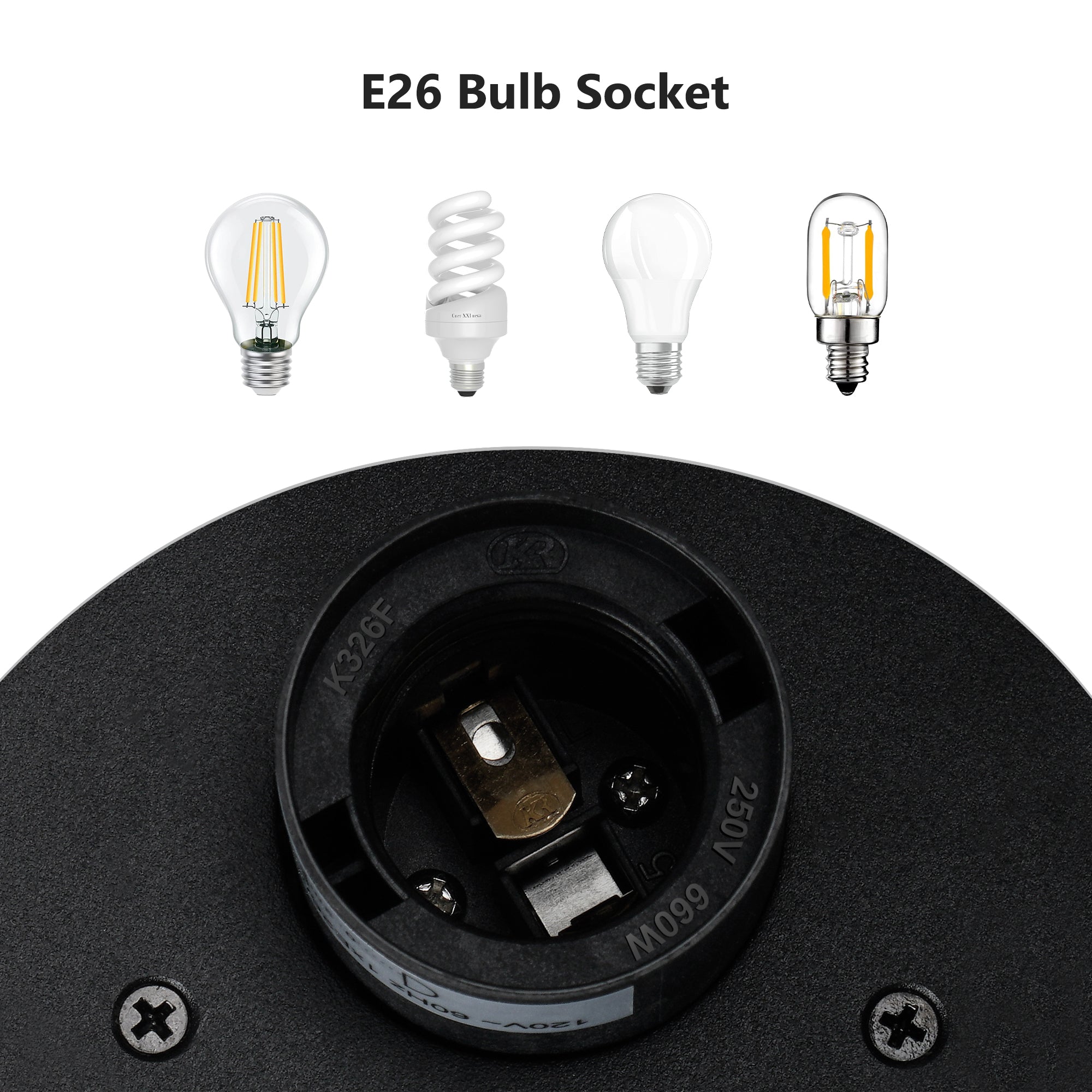 Dawn to Dusk Outdoor Wall Lights, Waterproof Porch Lights Outdoor Wall Sconce for Patio Garage Entryway, Durable Aluminum Exterior Light Fixture with E26 Base, Modern Black (Bulb Not Included)